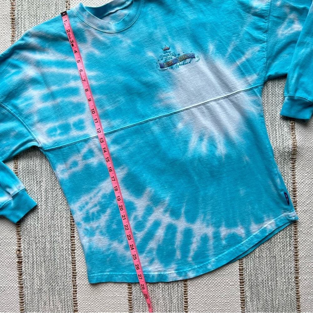 Walt Disney Spirit Jersey Princess 2022 Blue Tie Dye Long Sleeve Pullover Tee S - Picture 6 of 10